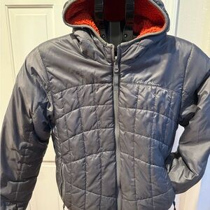Eddie Bauer Kids REVERSIBLE Puffer Jacket in Gray/Orange